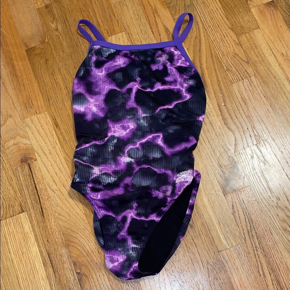 Speedo Purple and Black Swimsuit